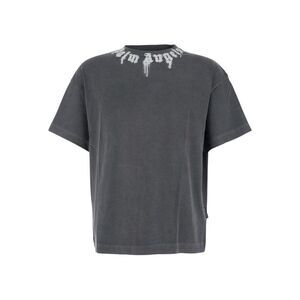 PALM ANGELS Logo Detail Cotton T-Shirt Men GREY T-Shirts